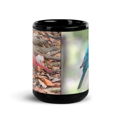 Cardinal and Indigo-bunting mug - 15oz center view