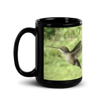 Ruby-throated and Calypse-anna mug - 15oz handle left